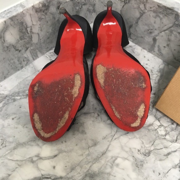 CHRISTIAN LOUBOUTIN Tres Ophrah Black Satin - Picture 6 of 7